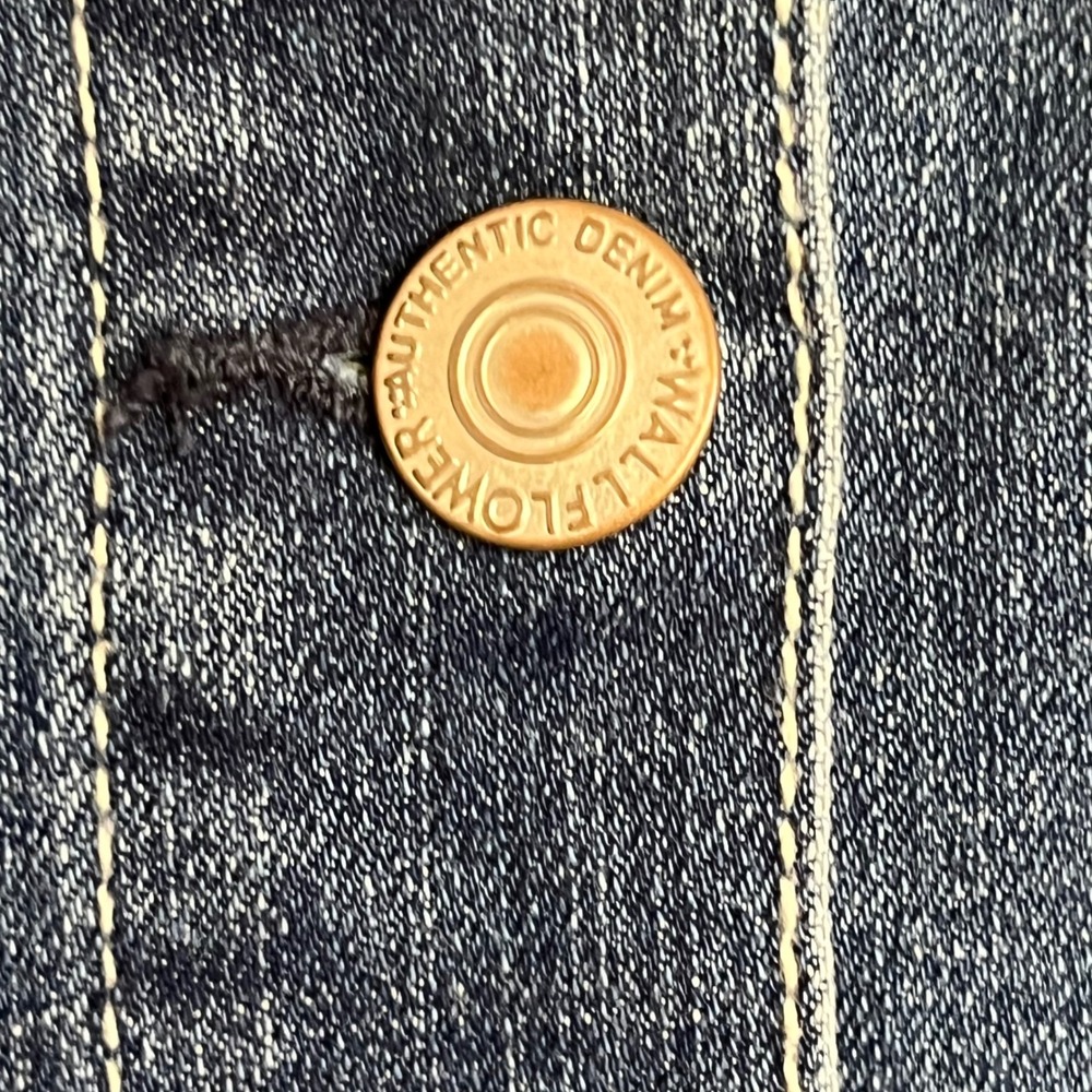 WallFlower Womens Denim Mini Skirt Button Front Medium Wash WFS11340 Size 11 - Picture 3 of 9